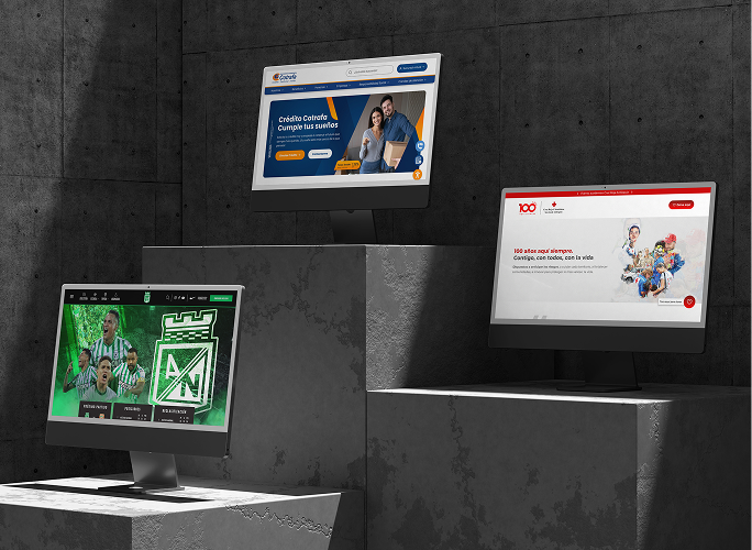Sitios web de Cruz Roja, Cotrafa y Atlético Nacional diseñados por Gulupa Digital