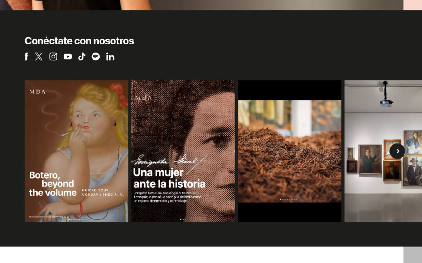 Museo de Antioquia · Home · Conéctate con nosotros