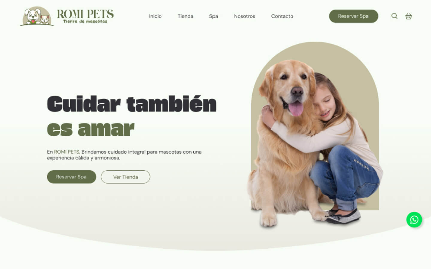 Romi Pets · Home · escritorio