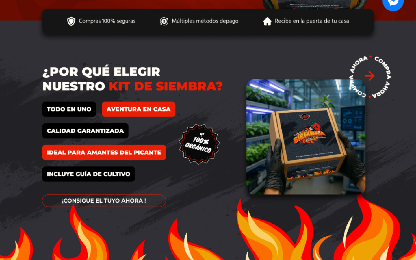 Semillas de Ají · Página interna · Kit de siembra