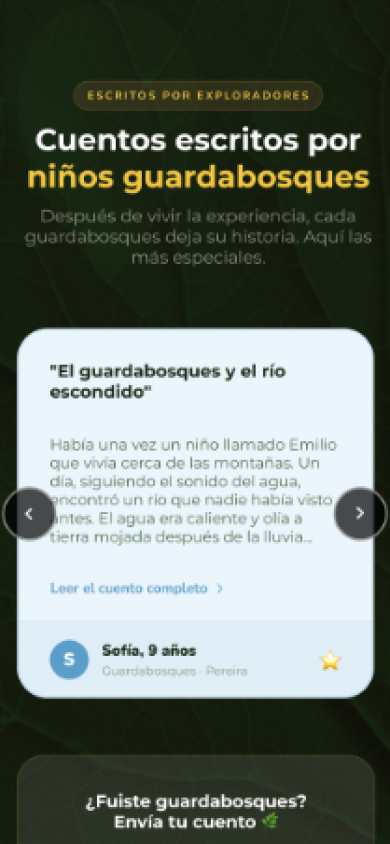 Termales de Santa Rosa · Cuentos de guardabosques · móvil