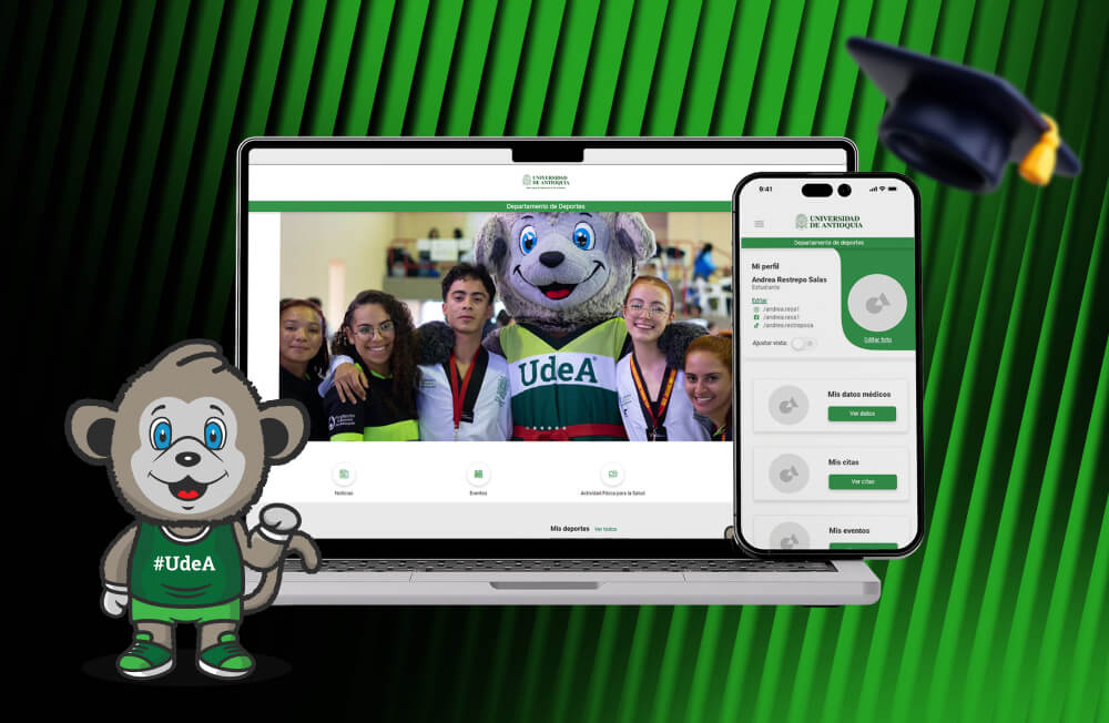 Aplicación web del Departamento de Deportes de la Universidad de Antioquia desarrollada por Gulupa Digital