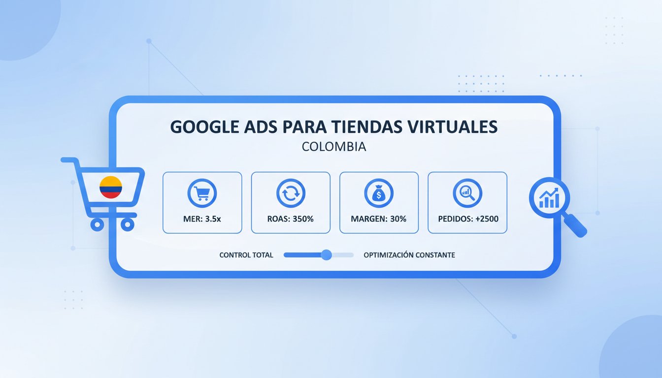 Google Ads para tiendas virtuales en Colombia con métricas claras