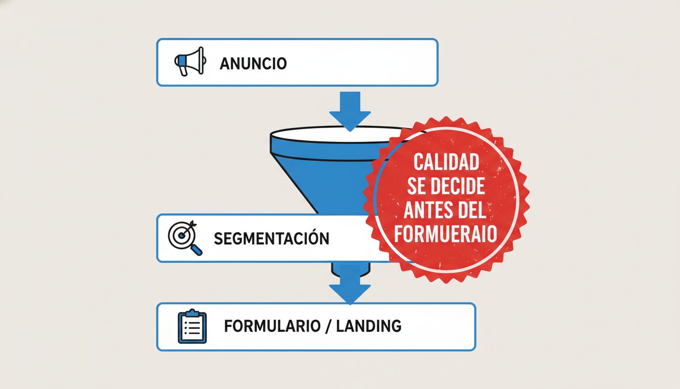 Leads de Meta Ads de baja calidad filtrados antes del formulario
